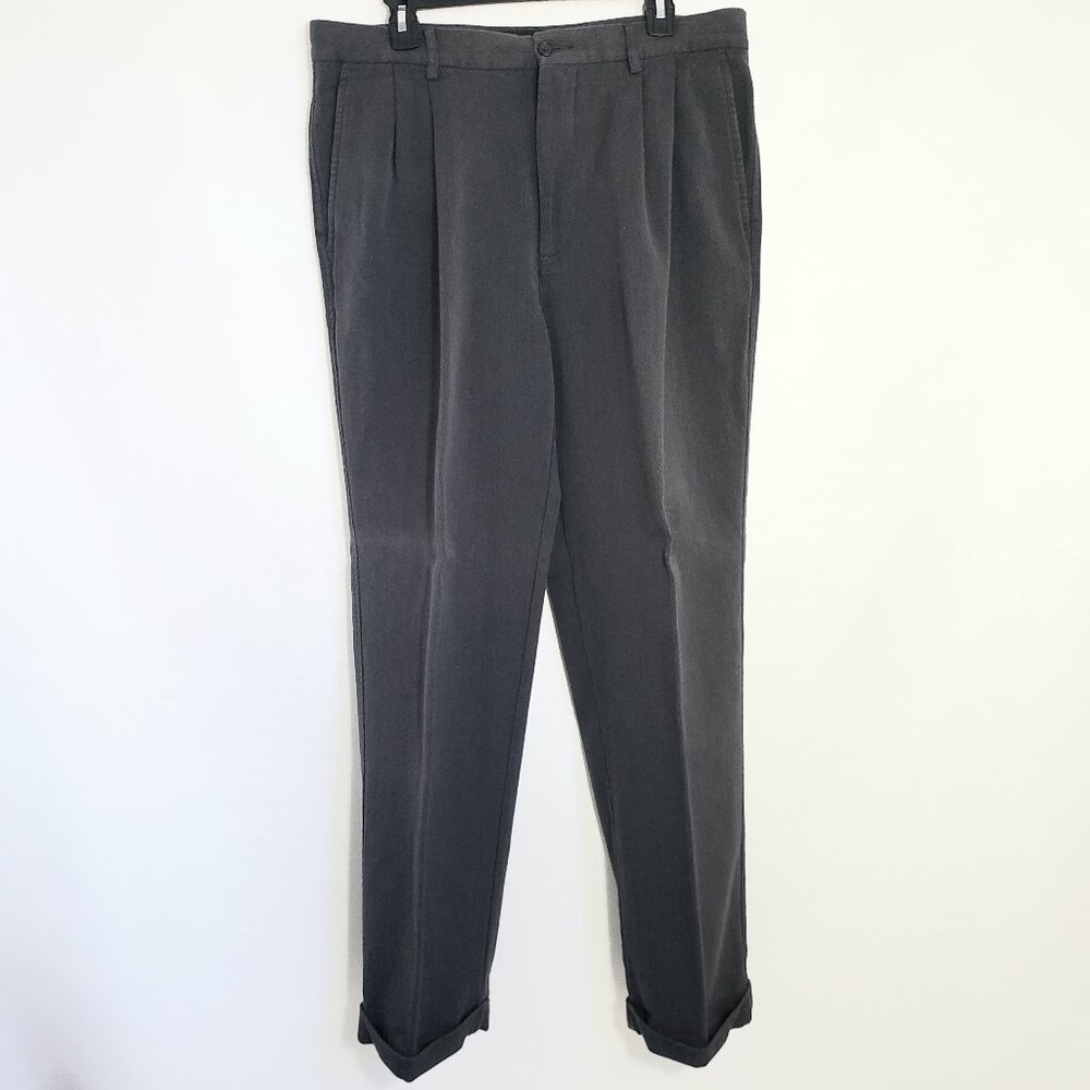 STRUCTURE Vintage Mens textured tweed cotton dress pants trousers slacks 36x32